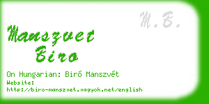 manszvet biro business card